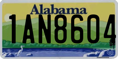 AL license plate 1AN8604