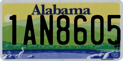 AL license plate 1AN8605