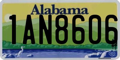 AL license plate 1AN8606
