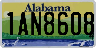 AL license plate 1AN8608