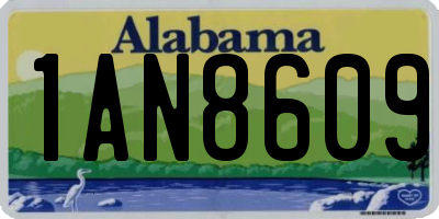 AL license plate 1AN8609