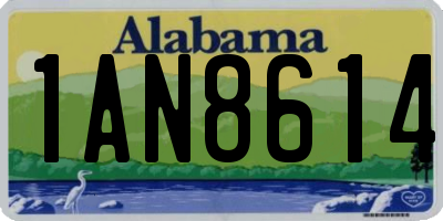 AL license plate 1AN8614
