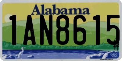 AL license plate 1AN8615