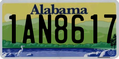 AL license plate 1AN8617