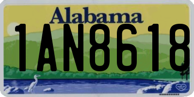 AL license plate 1AN8618