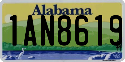 AL license plate 1AN8619