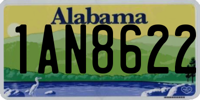 AL license plate 1AN8622