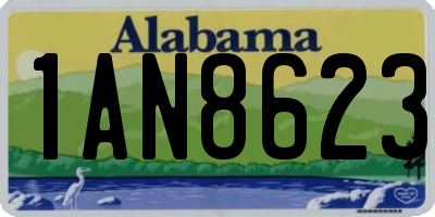 AL license plate 1AN8623
