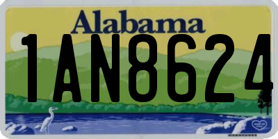 AL license plate 1AN8624
