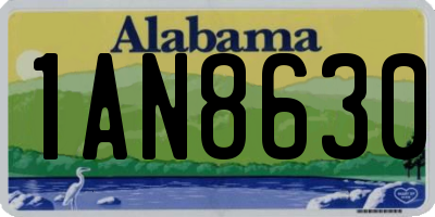 AL license plate 1AN8630