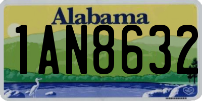 AL license plate 1AN8632
