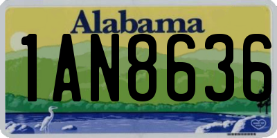 AL license plate 1AN8636