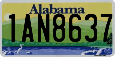 AL license plate 1AN8637