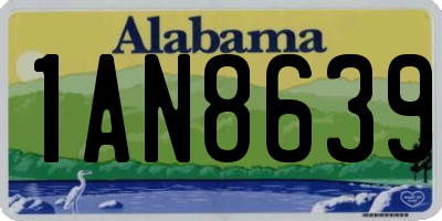 AL license plate 1AN8639