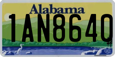AL license plate 1AN8640