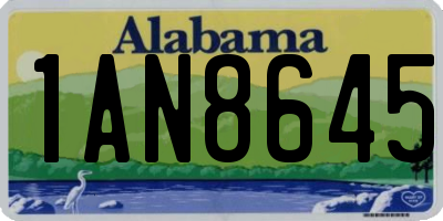 AL license plate 1AN8645