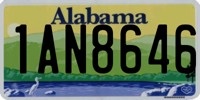 AL license plate 1AN8646