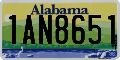 AL license plate 1AN8651