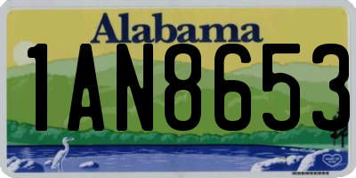 AL license plate 1AN8653