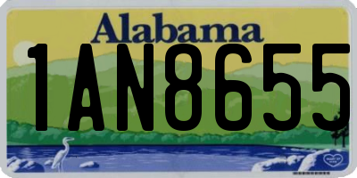 AL license plate 1AN8655