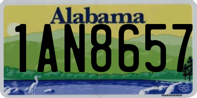 AL license plate 1AN8657
