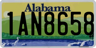 AL license plate 1AN8658