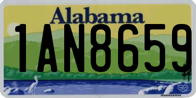 AL license plate 1AN8659