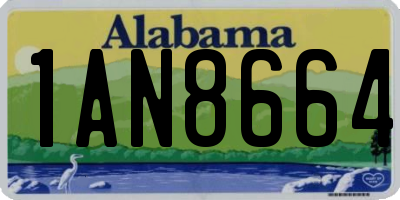 AL license plate 1AN8664