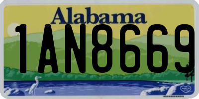 AL license plate 1AN8669