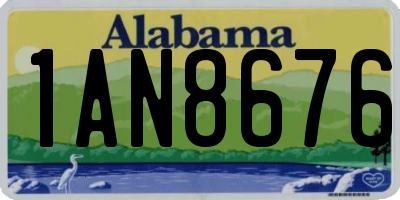 AL license plate 1AN8676