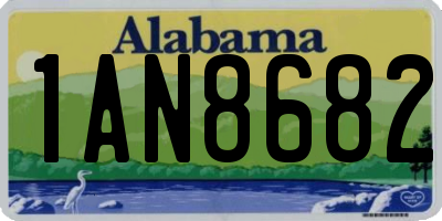 AL license plate 1AN8682