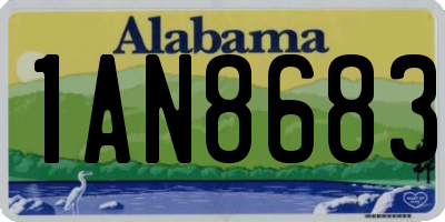 AL license plate 1AN8683
