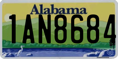 AL license plate 1AN8684