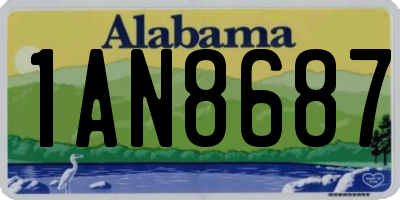 AL license plate 1AN8687