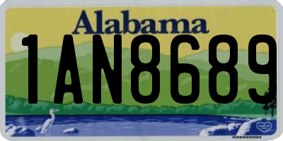 AL license plate 1AN8689