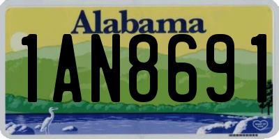 AL license plate 1AN8691
