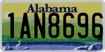 AL license plate 1AN8696