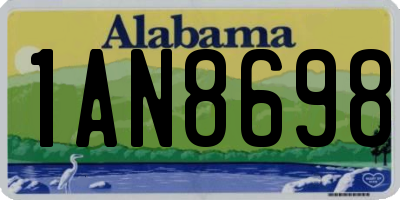 AL license plate 1AN8698