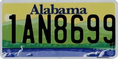 AL license plate 1AN8699