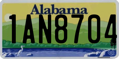 AL license plate 1AN8704