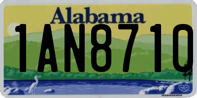 AL license plate 1AN8710