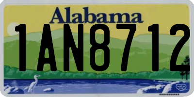 AL license plate 1AN8712