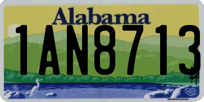 AL license plate 1AN8713