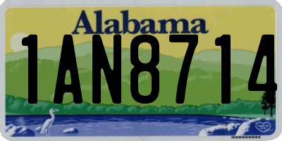 AL license plate 1AN8714