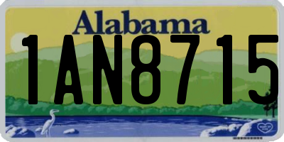 AL license plate 1AN8715
