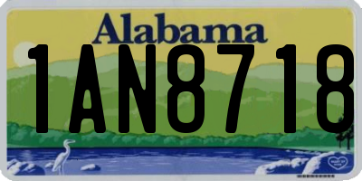 AL license plate 1AN8718
