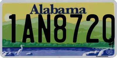 AL license plate 1AN8720