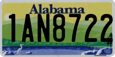 AL license plate 1AN8722