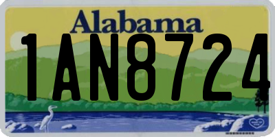 AL license plate 1AN8724