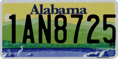 AL license plate 1AN8725